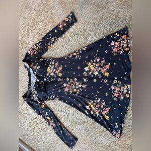 No Boundaries Black Floral Dress